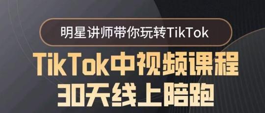 TikTok中视频课程30天线上陪跑，明星讲师带你玩转TikTok-U9联盟