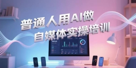 普通人用AI做自媒体实操培训，普通人一个人用ai做自媒体，视频制作、短视频引流、直播带货，轻松入门-U9联盟