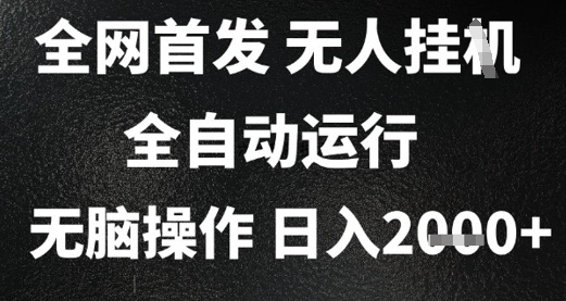 2025首发无人挂G项目，日入2k+，全自动运行，无脑操作，长期稳定 小白可玩【揭秘】-U9联盟
