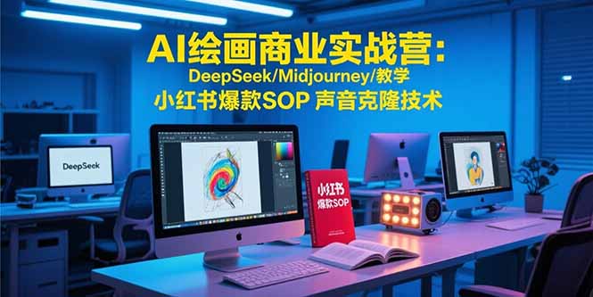AI绘画商业实战营：DeepSeek/Midjourney/教学 小红书爆款SOP 声音克隆技术-U9联盟