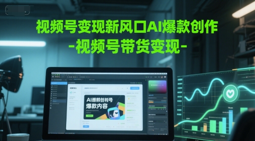 视频号变现新风口AI爆款创作-视频号带货变现-U9联盟