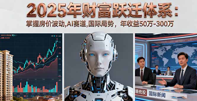2025年财富跃迁体系：掌握房价波动,AI赛道,国际局势，年收益50万-300万-U9联盟