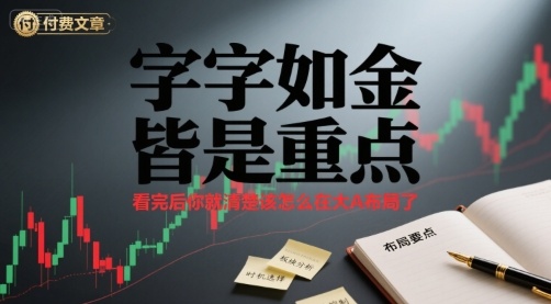 付费文章：字字如金 皆是重点， 看完后 你就清楚该怎么在大A布局了-U9联盟