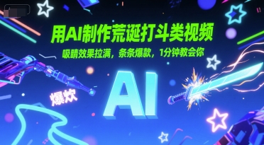 用AI制作荒诞打斗类视频，吸睛效果拉满，条条爆款，1分钟教会你-U9联盟