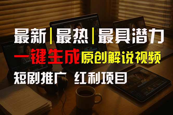 短剧推广新思路，AI一键生成原创解说视频，10分钟产出100条，30天赚了5.5w-U9联盟