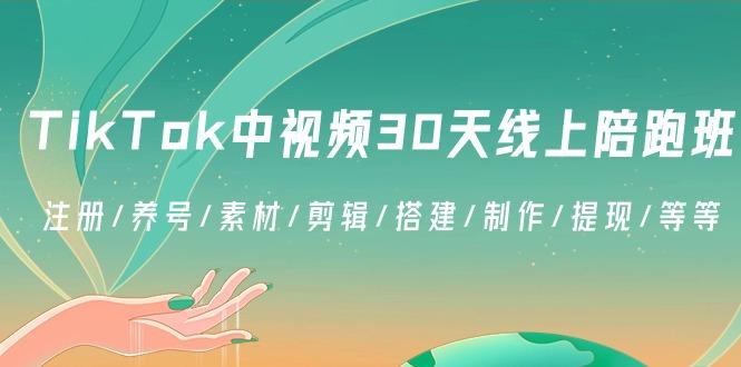 TikTok中视频-30天线上陪跑班：注册/养号/素材/剪辑/搭建/制作/提现/等等-U9联盟