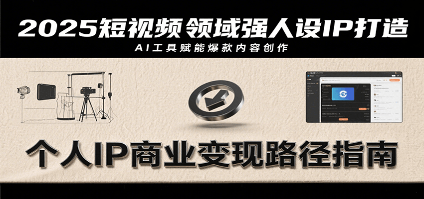 2025短视频领域强人设IP打造，结合爆款案例与AI工具应用，从个人出镜到商业成交转化-U9联盟
