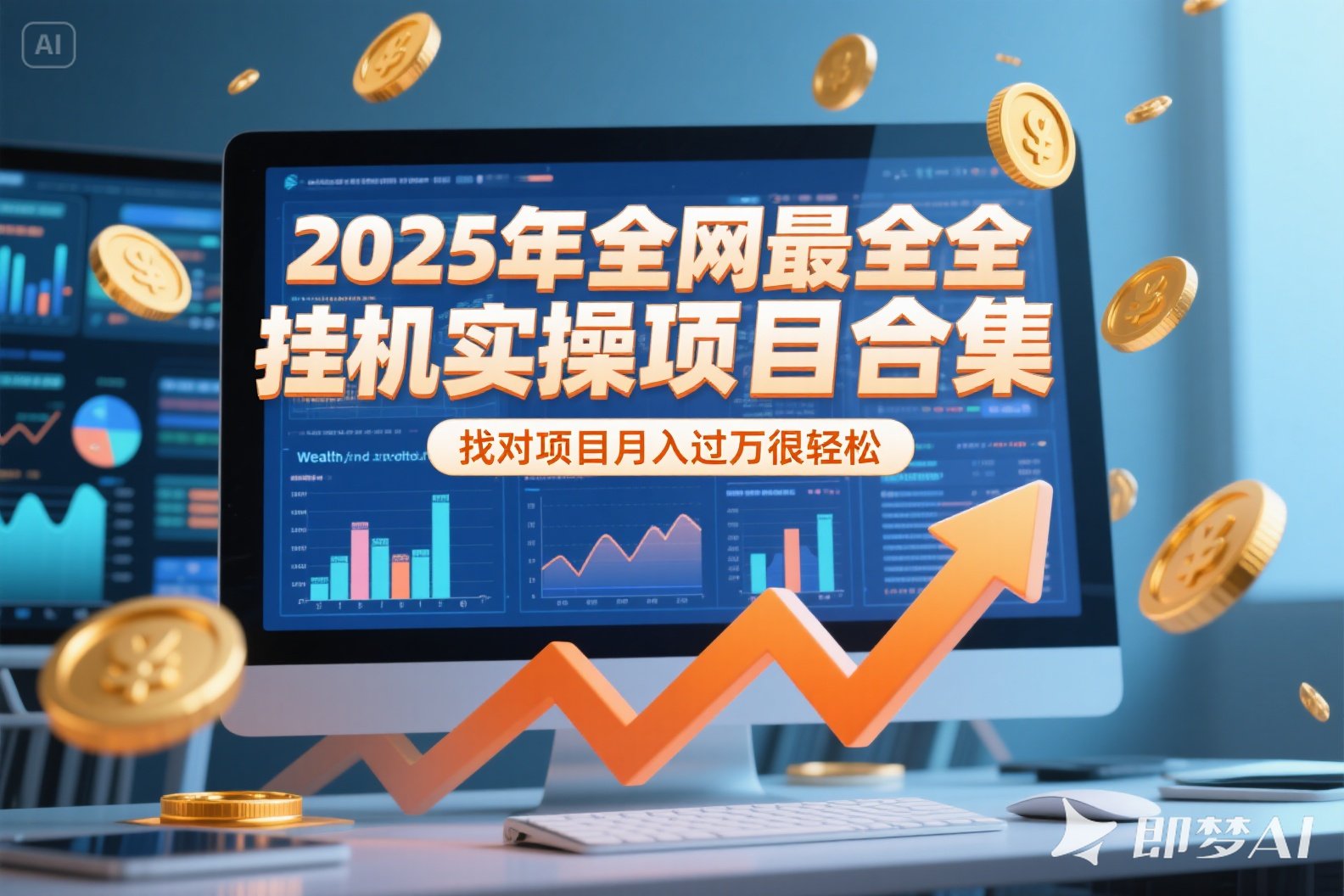 2025年挂机实操项目实操演练，挂机类型，AI直播类型，轻资产创业类型…-U9联盟