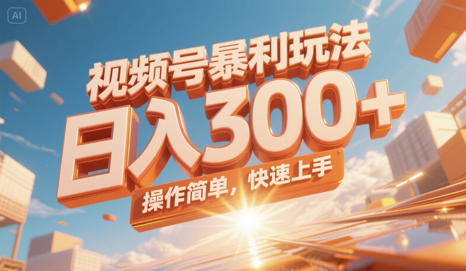 视频号暴利玩法，日入300+，操作简单，快速上手。-U9联盟