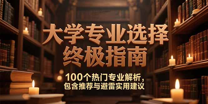付费文：大学专业选择终极指南,100个热门专业解析,包含推荐与避雷实用建议-U9联盟