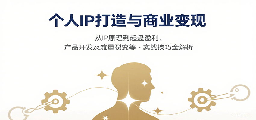 个人IP打造与商业变现，从IP原理到起盘盈利、产品开发及流量裂变等实战技巧全解析-U9联盟