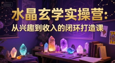 水晶玄学实操营：从兴趣到收入的闭环打造课-U9联盟