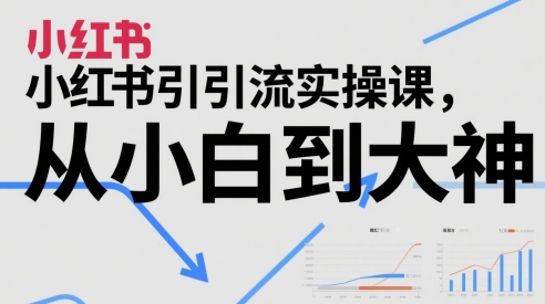 小红书引流实操课，从小白到大神-U9联盟