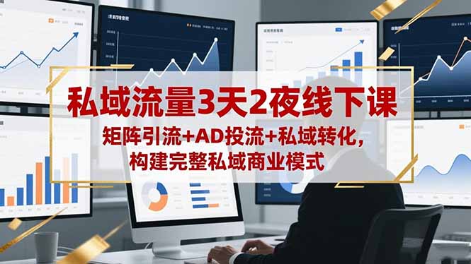 私域流量3天2夜线下课,矩阵引流+AD投流+私域转化,构建完整私域商业模式-U9联盟