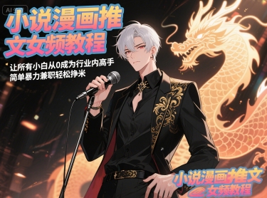 小说漫画推文女频教程，让所有小白从0成为行业内高手，简单暴力兼职轻松挣米-U9联盟