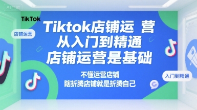 Tiktok店铺运营从入门到精通，店铺运营是基础，不懂运营店铺，瞎折腾店铺就是折腾自己-U9联盟