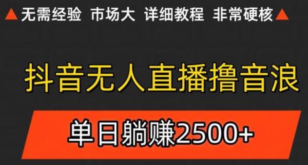 抖音无人直播6.0 简单无脑可矩阵 每天两小时轻松躺赚500+-U9联盟