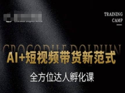 AI+短视频带货新范式，全方位达人孵化课-U9联盟