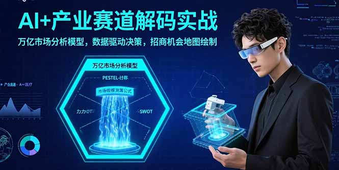 AI+产业赛道解码实战：万亿市场分析模型，数据驱动决策，招商机会地图绘制-U9联盟