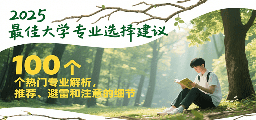 2025最佳大学专业选择建议，100个热门专业解析，推荐、避雷和注意的细节-U9联盟