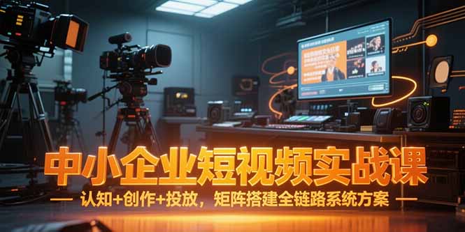 中小企业短视频实战课，认知+创作+投放，矩阵搭建全链路系统方案-U9联盟