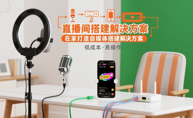 直播间搭建解决方案，在家打造自媒体搭建解决方案-U9联盟