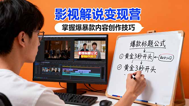 影视解说变现营：通过30+实战案例爆款内容创作技巧，掌握影视解说盈利密码-U9联盟