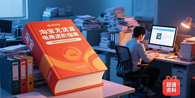 淘宝无货源电商进阶指南，包含新人课、进阶课，配套资料，蓝海选品等-U9联盟