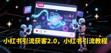 小红书引流获客2.0，小红书引流教程-U9联盟