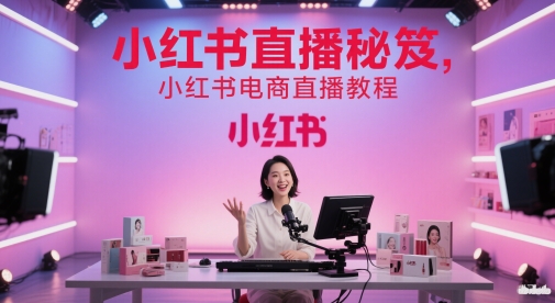 小红书直播秘笈，小红书电商直播教程-U9联盟