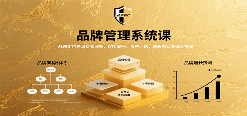 品牌管理系统课：战略定位与消费者洞察，DTC案例、资产评估，增长与公关体系搭建-U9联盟