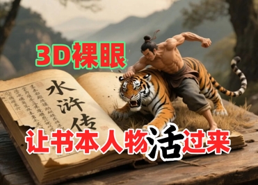 书本人物裸眼3D视频，新的玩法，流量超猛，保姆级教程-U9联盟