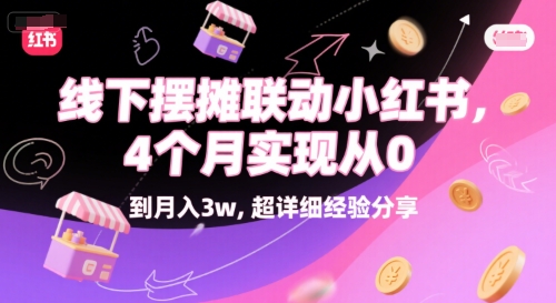 线下摆摊联动小红书，4 个月实现从 0 到月入3w，超详细经验分享-U9联盟