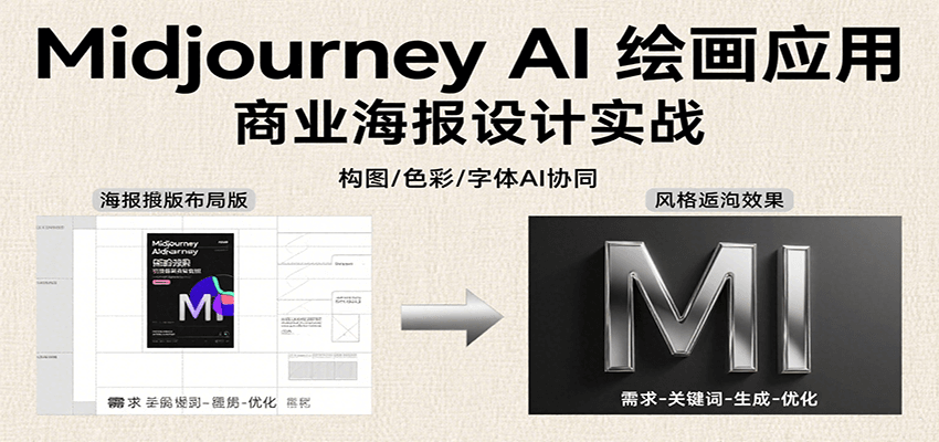 Midjourney AI绘画应用，关键词指令解析、漫画头像制作、海报设计、3D人物生成等-U9联盟