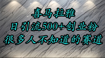 喜马拉雅，小而精的流量赛道，日进500+精准创业粉-U9联盟