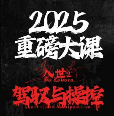 2025重磅大课，入世2，驾驭与控制-U9联盟