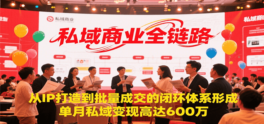 私域商业全链路，从IP打造到批量成交的闭环体系形成，单月私域变现600万-U9联盟