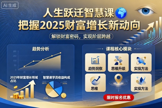 人生跃迁智慧课，把据2025财富增长新动向-U9联盟