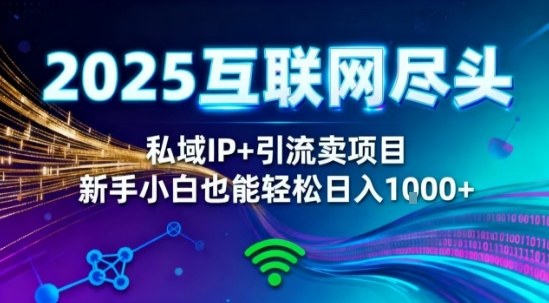 2025网创尽头王炸项目！私域IP+精准引流，新手小白在家躺賺日入1k，零经验也能上手【揭秘】-U9联盟