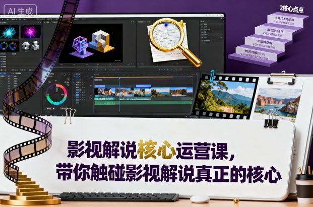 影视解说核心运营课，带你触碰影视解说真正的核心-U9联盟