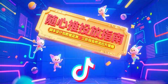 随心推投放指南，脚本设计加数据监测，三阶段自然流拉升策略-U9联盟