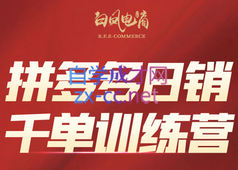 白凤电商·拼多多日销千单训练营(更新7月)-U9联盟