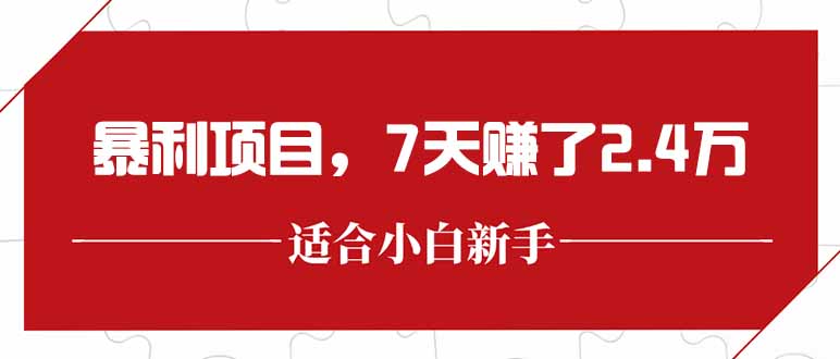 最新暴利项目，每单收益轻松在300以上，7天赚了2.4万-U9联盟