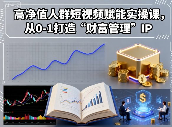 高净值人群短视频赋能实操课，从0-1打造“财富管理”IP-U9联盟