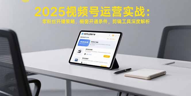 2025视频号运营实战：零粉丝开播策略，橱窗开通条件，剪辑工具深度解析-U9联盟