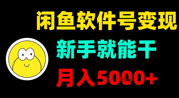 闲鱼软件号变现，新手就能干，月入5k+-U9联盟