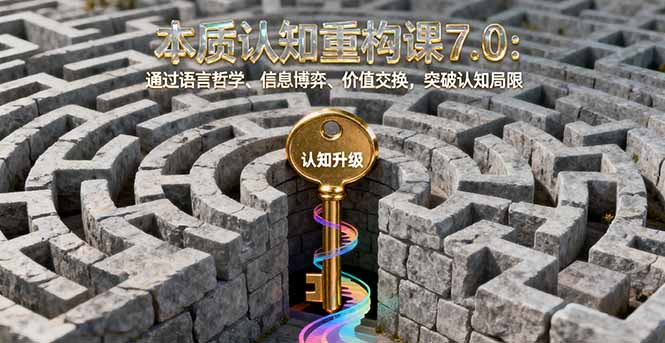 本质认知重构课7.0：通过语言哲学、信息博弈、价值交换，突破认知局限-U9联盟