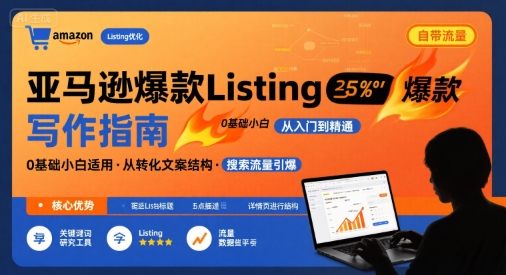 亚马逊爆款Listing写作方法，亚马逊0基础小白也能写爆款自带流量的Listing-U9联盟