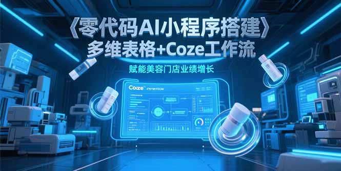 零代码AI小程序搭建，多维表格+Coze工作流，赋能美容门店业绩增长-U9联盟