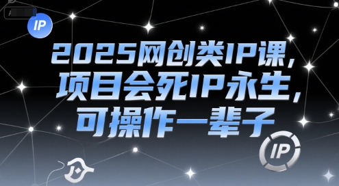 2025网创类IP课，项目会死IP永生，可操作一辈子-U9联盟